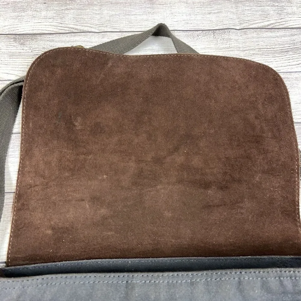 Patricia Nash Men's Leather Brown Blue Messenger Bag Travelers